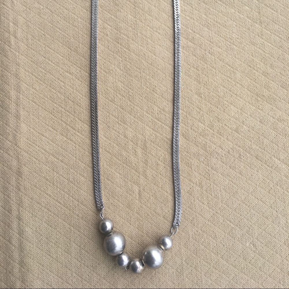 Silver Balls Vintage Necklace